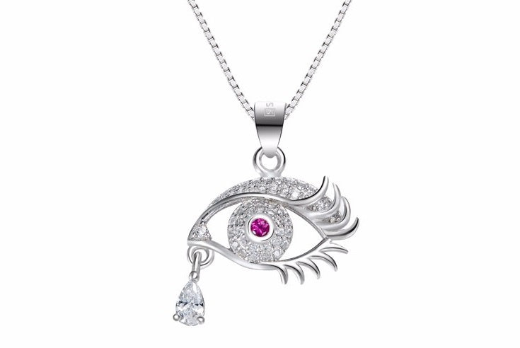Sterling silver crying eye necklace - CDE Jewelry Egypt