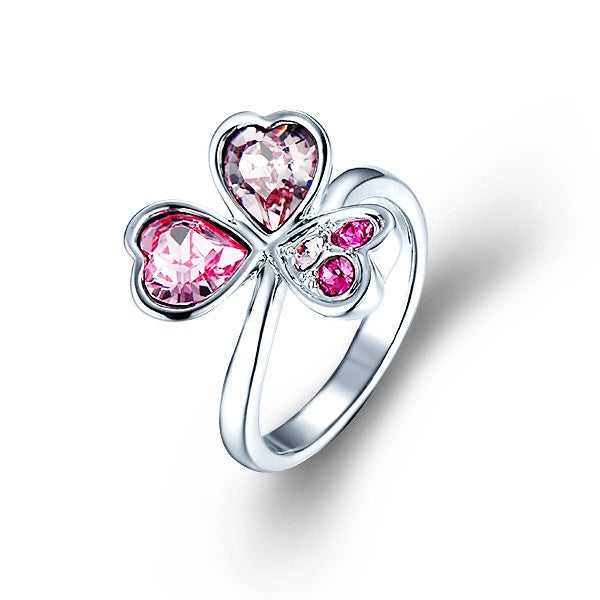 The pink clover flower ring - CDE Jewelry Egypt
