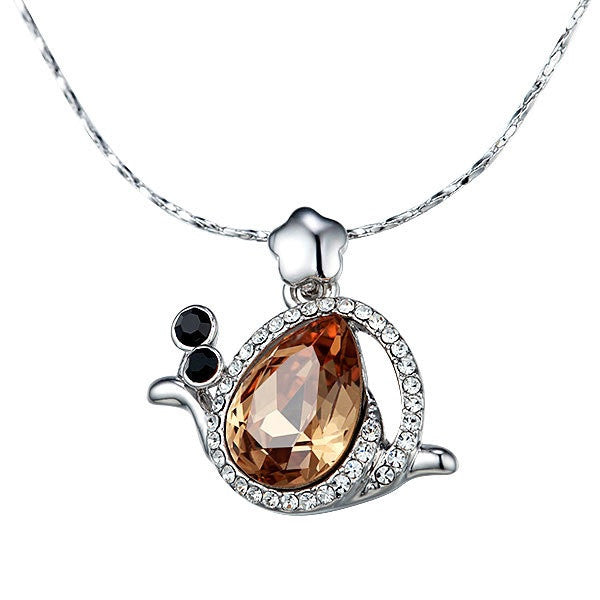 The cute cetrine snail necklace - CDE Jewelry Egypt