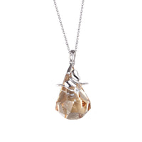 The rough cut citrine crystal necklace - CDE Jewelry Egypt