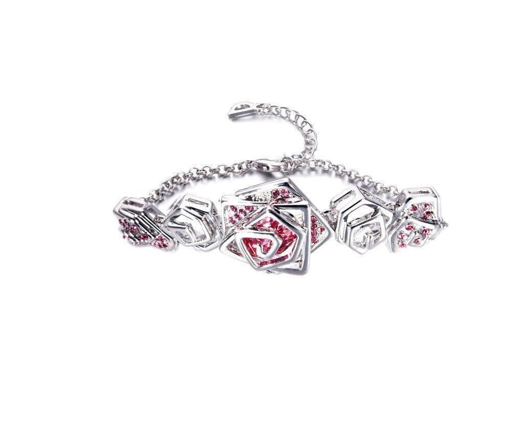 The trendy fun shaped rose flower bracelet - CDE Jewelry Egypt