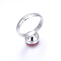 Summer Colors Free Size Plated Platinum Ring
