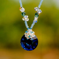 The fancy queen colorfully Swarovski Crystals necklace