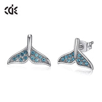 Sterling silver shining fish tail earring - CDE Jewelry Egypt