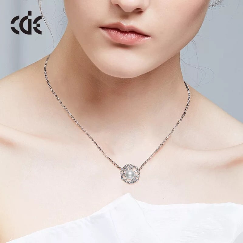 The flowery pearl necklace - CDE Jewelry Egypt