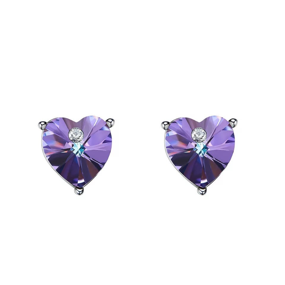 The cute amethyst heart earring - CDE Jewelry Egypt