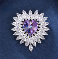The Queen Crystal Heart brooch
