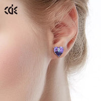 The cute amethyst heart earring - CDE Jewelry Egypt