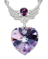 The amethyst cute heart shaped necklace - CDE Jewelry Egypt