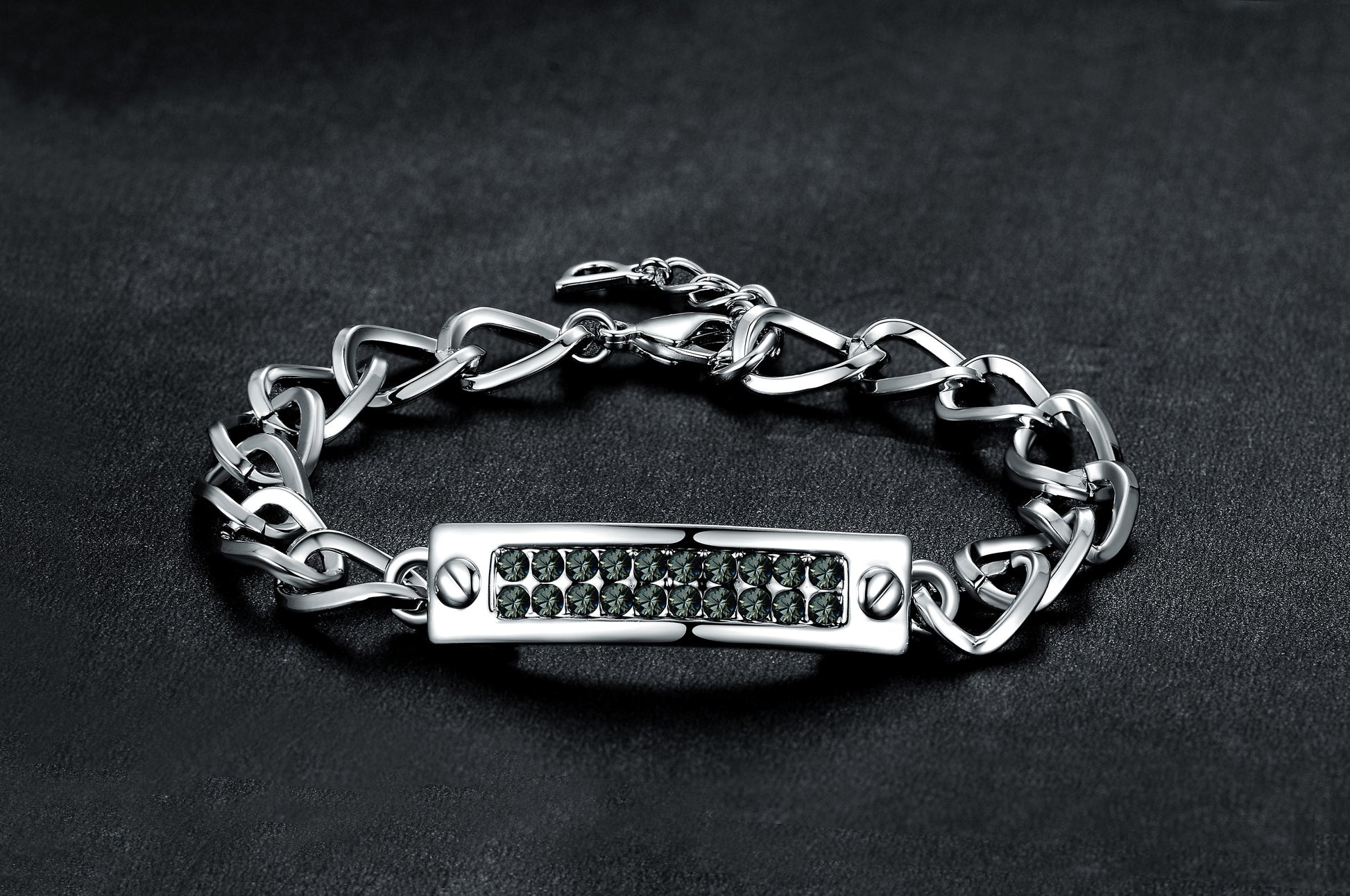 The small crystals in a big chain bracelet - CDE Jewelry Egypt