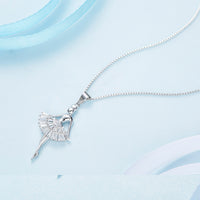 Sterling silver cute dancing ballerina necklace - CDE Jewelry Egypt