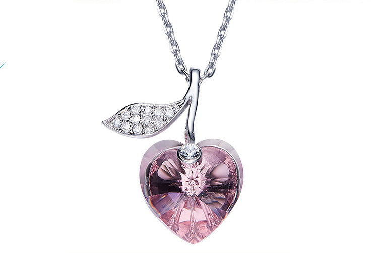 The pink apple swarovski necklace - CDE.Jewelry.Eg