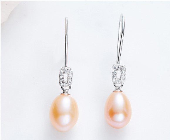 Sterling silver elegant dangling pearl earring - CDE Jewelry Egypt