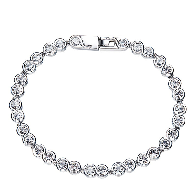 The shining perfect rounded Swarovski crystals bracelet - CDE.Jewelry.Eg