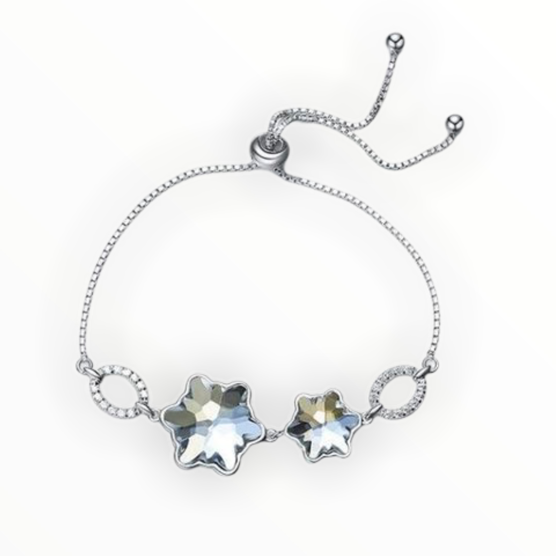 Moonlight snowflake Swarovski crystal bracelet - CDE Jewelry Egypt