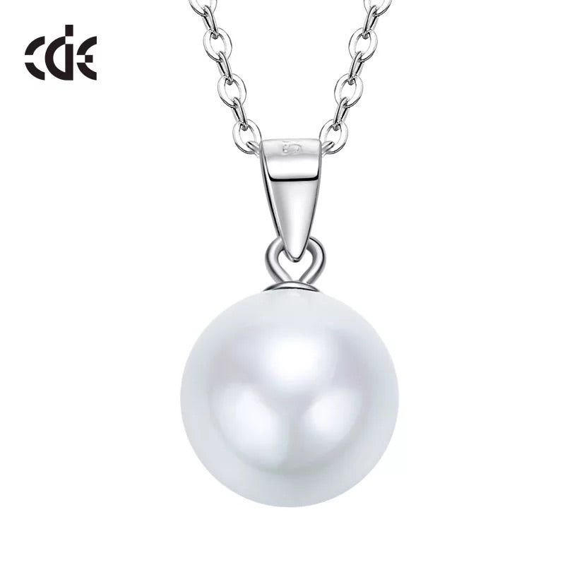 Sterling silver simple little white pearl necklace - CDE.Jewelry.Eg